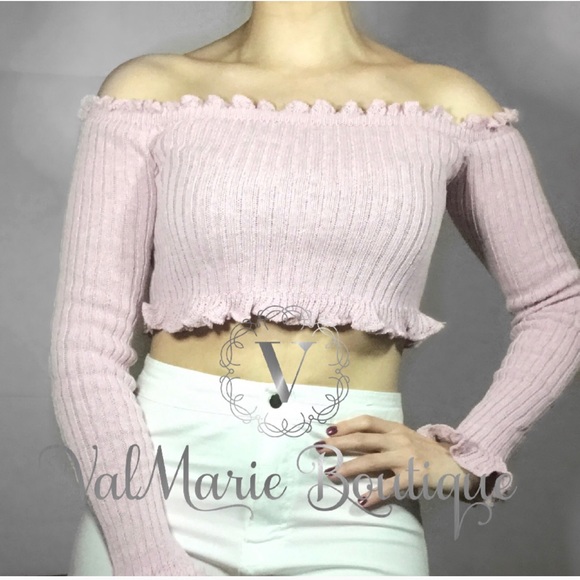 Light mauve crop top - Picture 7 of 8